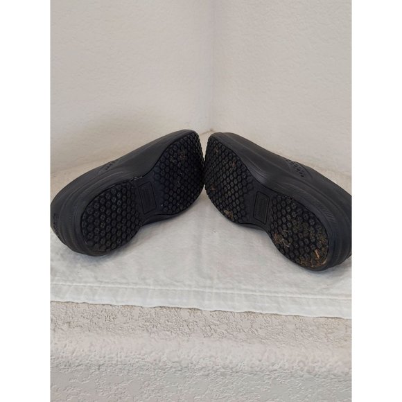 TREDSAFE Womens 6 Mens 5 Black Shoes Slip Oil Resistant Slip On Clog Nursing - Picture 6 of 7